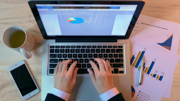 man working on laptop